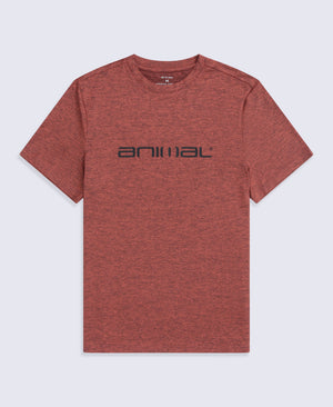 Latero Mens Logo Swim Tee - Rust