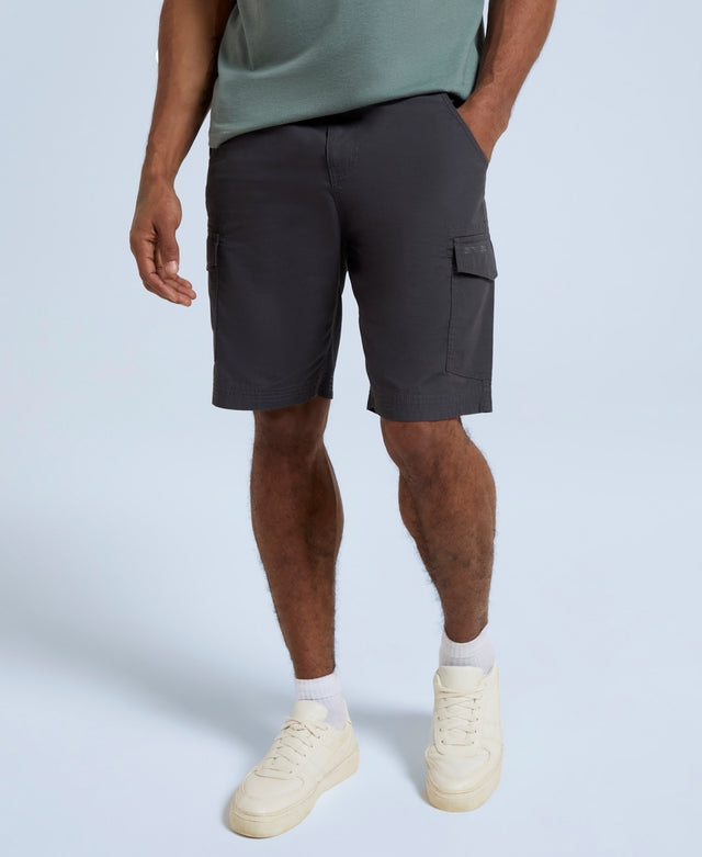Atlantis Mens Organic Cargo Shorts - Charcoal
