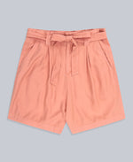 Loren Womens Paper Bag Shorts - Pink
