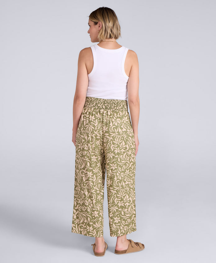 Carbis Womens Cropped Beach Trousers - Khaki