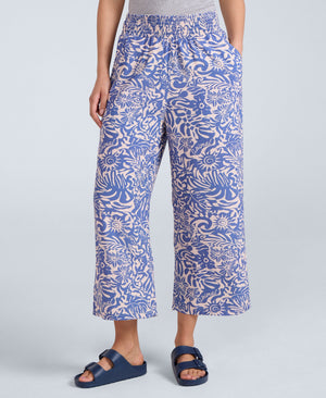 Carbis Womens Cropped Beach Trousers - Light Blue