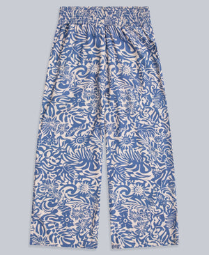 Carbis Womens Cropped Beach Trousers - Light Blue