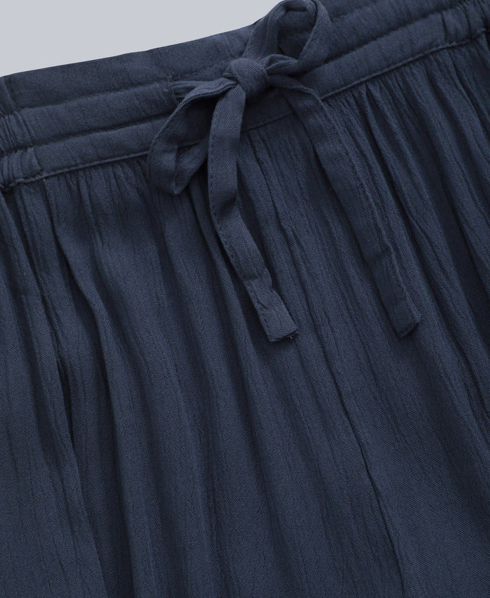 Ria Womens Textured Beach Trousers - Navy