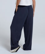 Ria Womens Textured Beach Trousers - Navy