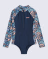 Gala Long Sleeve Kids Swimsuit - Navy