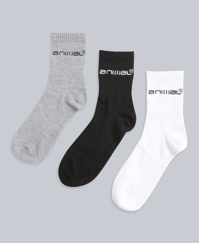 Austin Mens Recycled Socks 3-Pack - Dark Grey