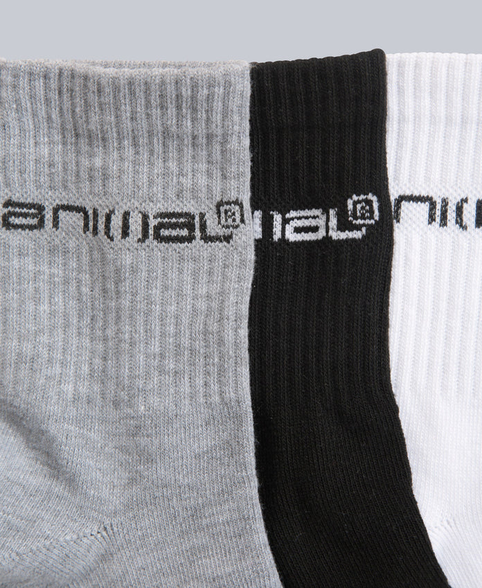 Austin Mens Recycled Socks 3-Pack - Dark Grey