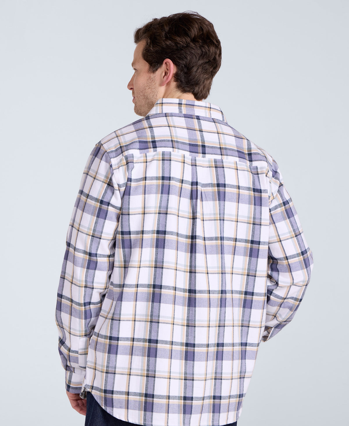 Cove Mens Flannel Shirt - Beige