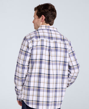 Cove Mens Flannel Shirt - Beige