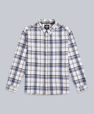Cove Mens Flannel Shirt - Beige
