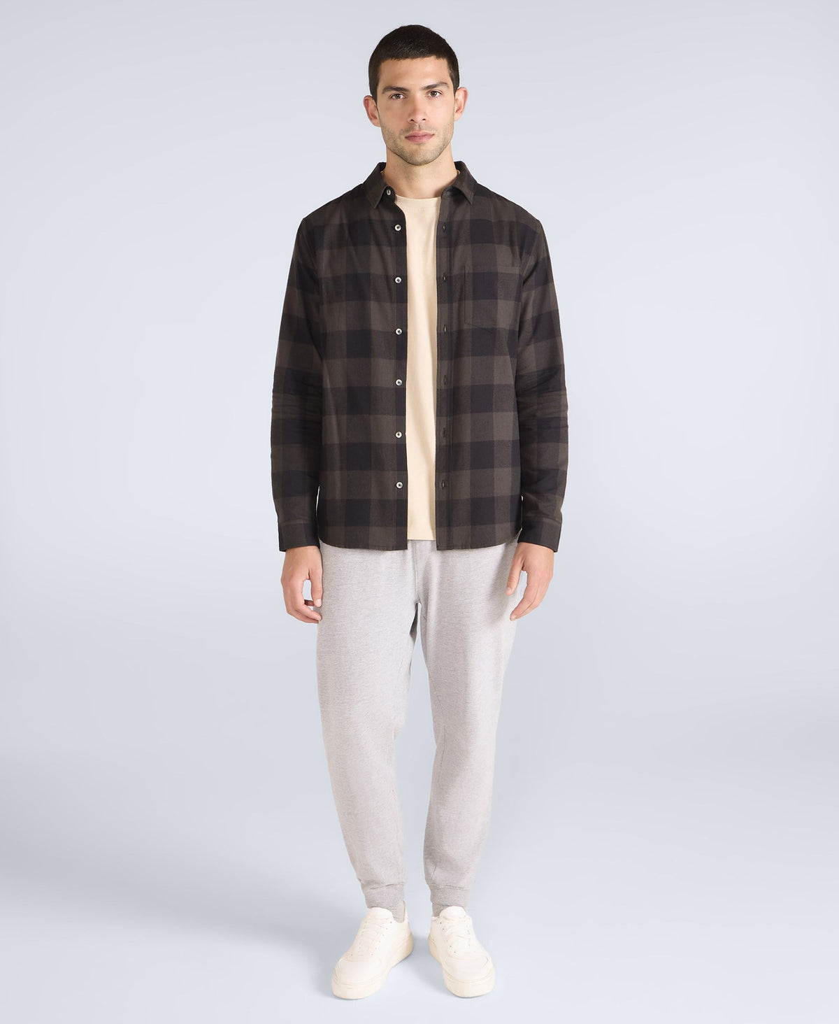 Cove Mens Flannel Shirt - Black
