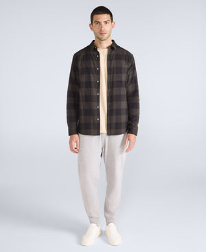 Cove Mens Flannel Shirt - Black