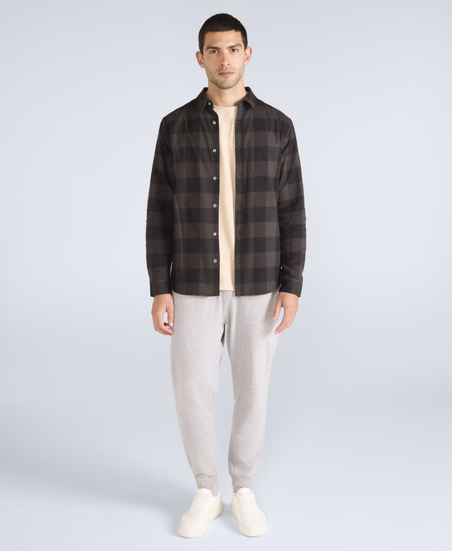 Cove Mens Flannel Shirt - Black