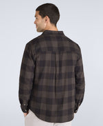 Cove Mens Flannel Shirt - Black