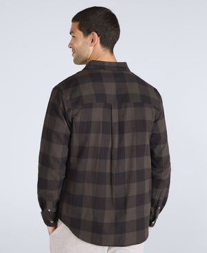 Cove Mens Flannel Shirt - Black