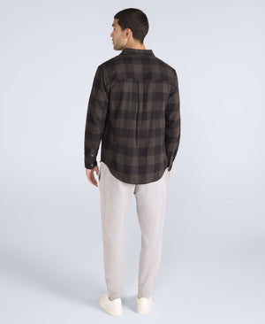 Cove Mens Flannel Shirt - Black
