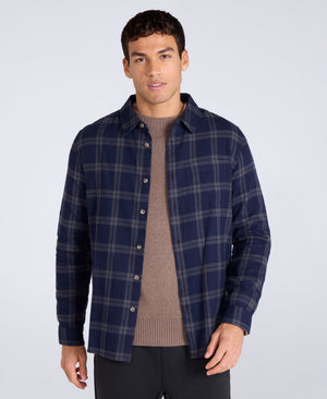 Cove Mens Flannel Shirt - Blue