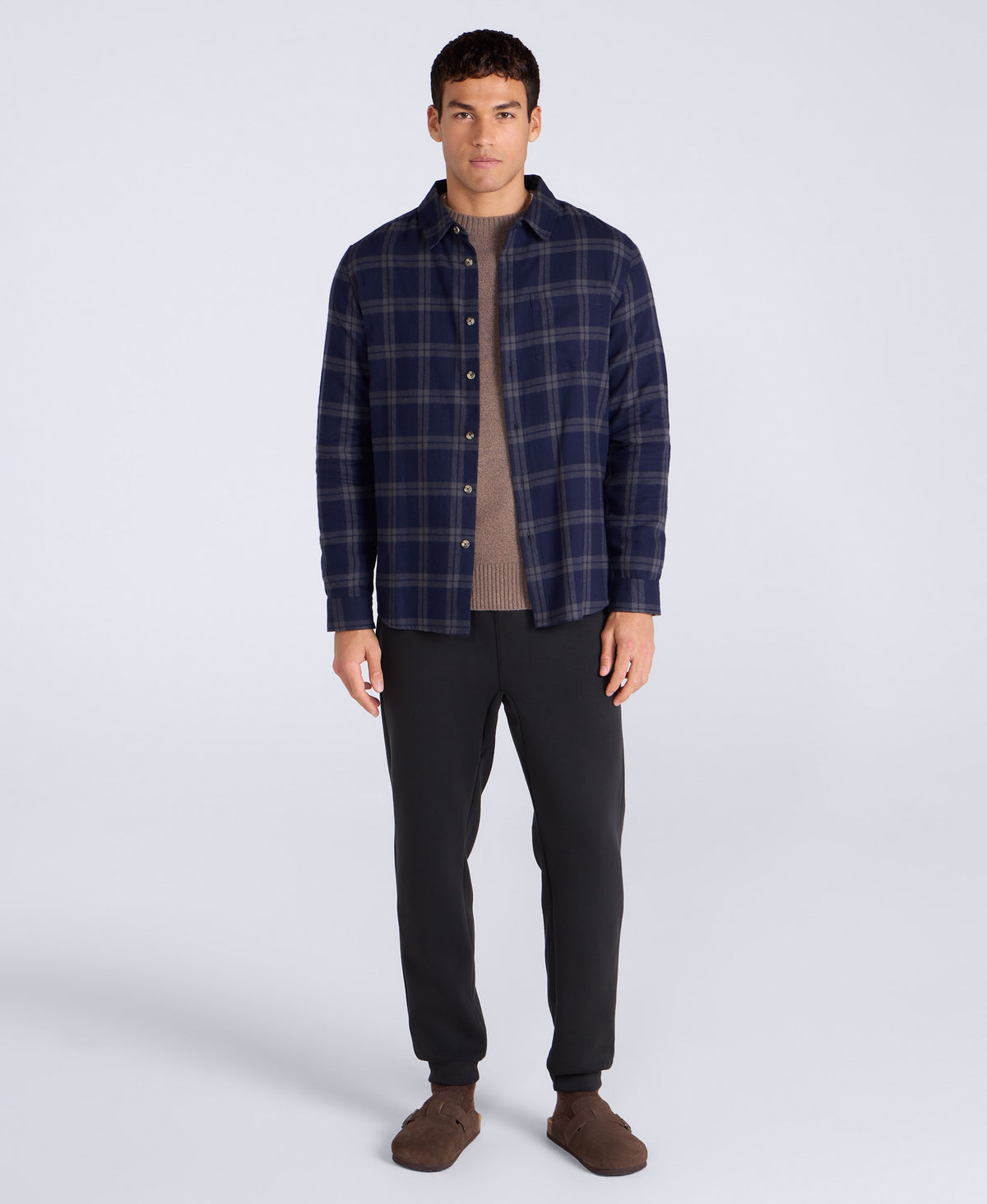 Cove Mens Flannel Shirt - Blue