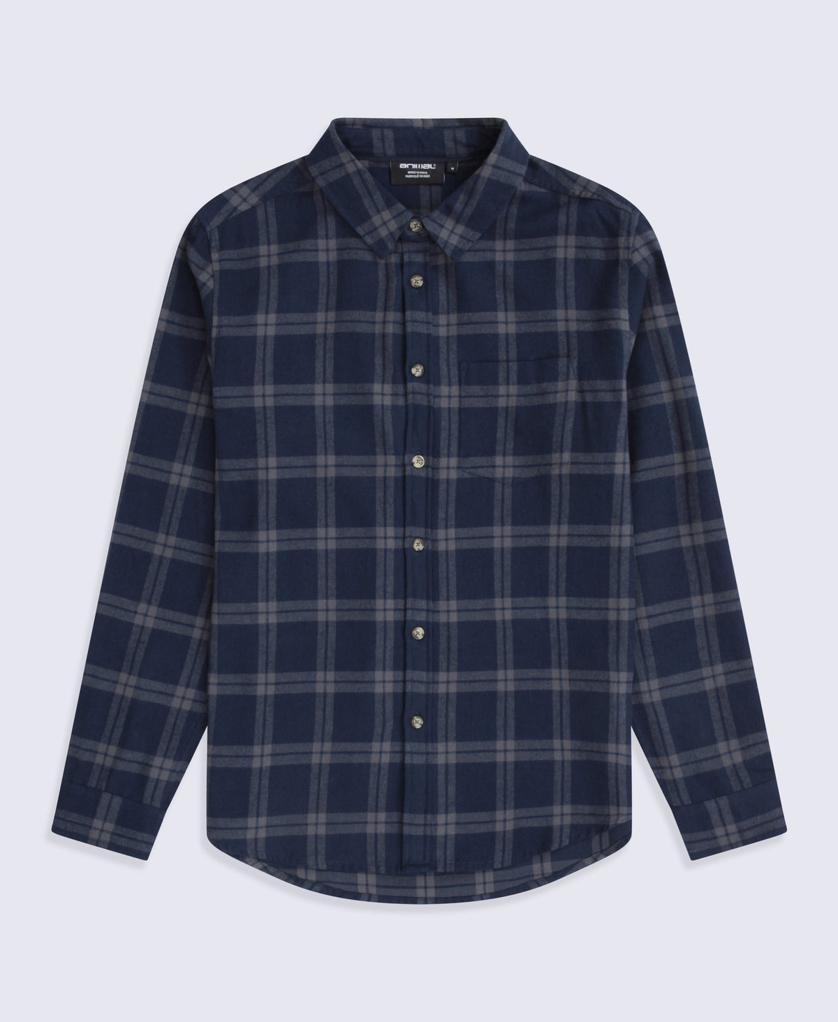 Cove Mens Flannel Shirt - Blue