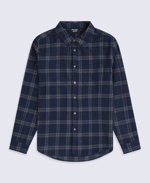 Cove Mens Flannel Shirt - Blue