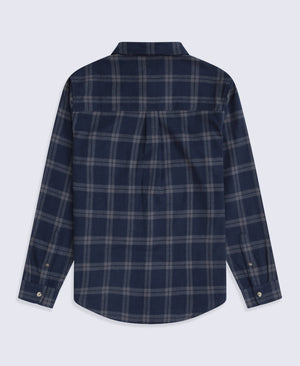 Cove Mens Flannel Shirt - Blue
