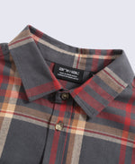 Cove Mens Flannel Shirt - Burgundy