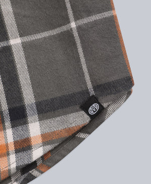Cove Mens Flannel Shirt - Charcoal