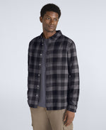 Cove Mens Flannel Shirt - Dark Grey