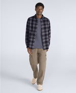 Cove Mens Flannel Shirt - Dark Grey