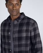 Cove Mens Flannel Shirt - Dark Grey