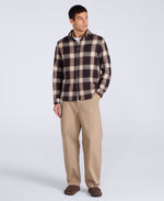 Cove Mens Flannel Shirt - Grey