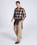 Cove Mens Flannel Shirt - Grey