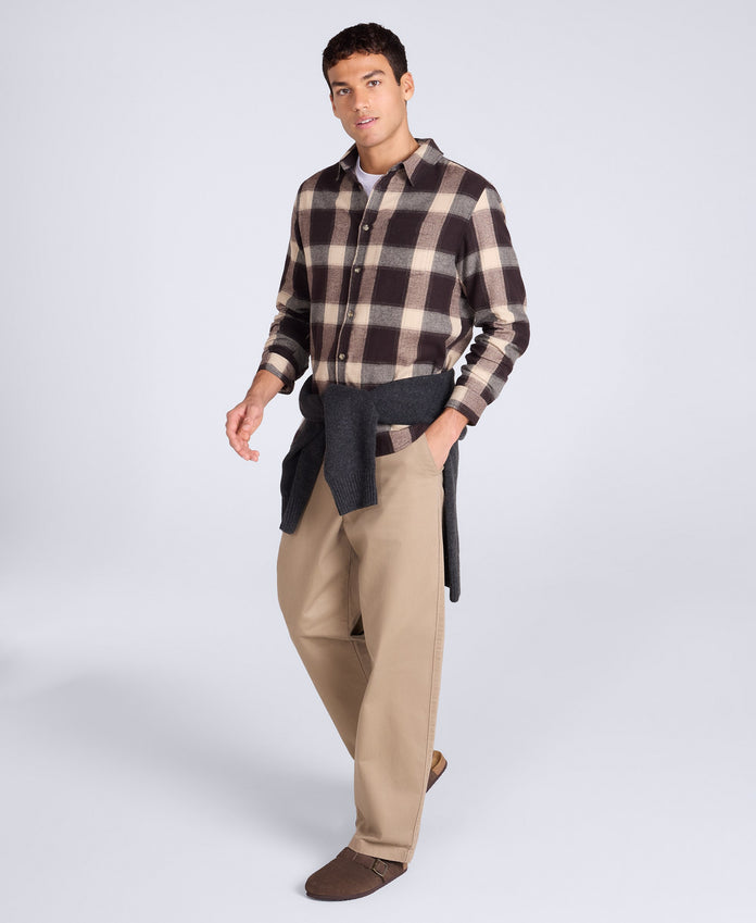 Cove Mens Flannel Shirt - Grey