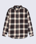 Cove Mens Flannel Shirt - Grey