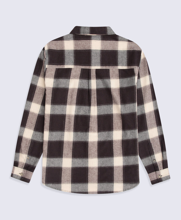 Cove Mens Flannel Shirt - Grey