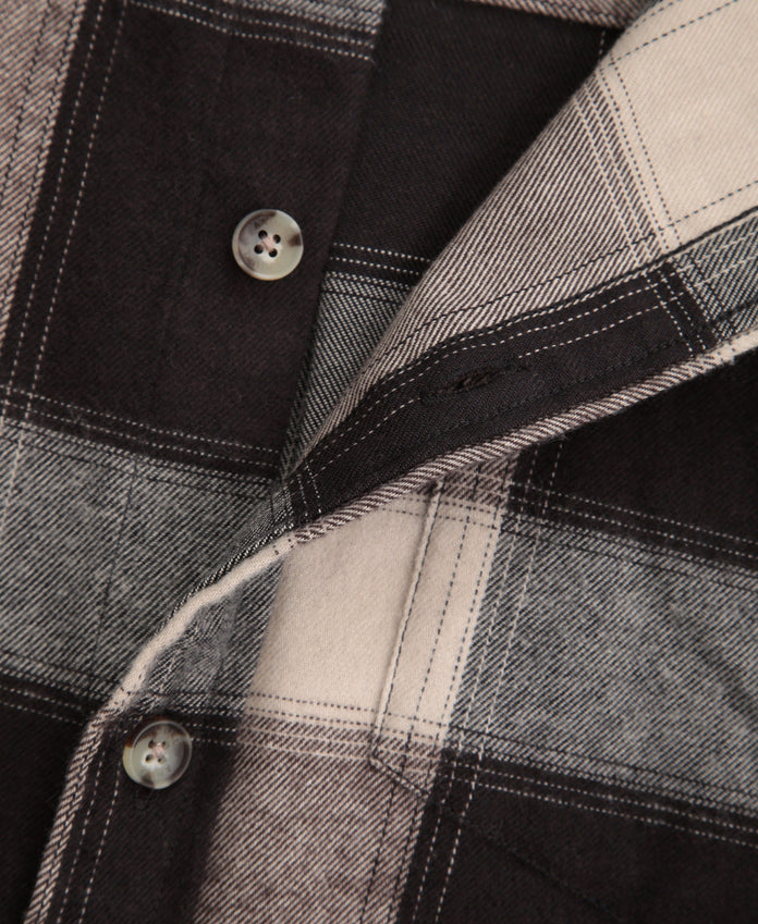 Cove Mens Flannel Shirt - Grey