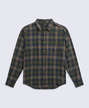 Cove Mens Flannel Shirt - Khaki