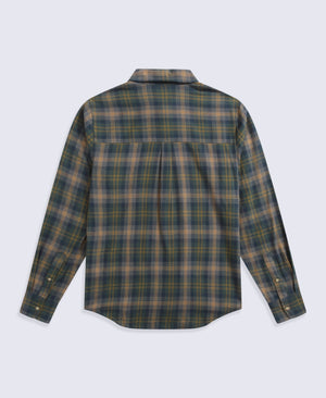Cove Mens Flannel Shirt - Khaki