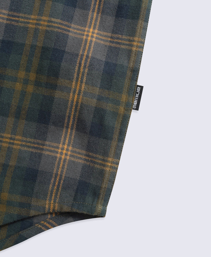 Cove Mens Flannel Shirt - Khaki