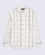 Cove Mens Flannel Shirt - Light Beige