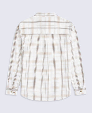 Cove Mens Flannel Shirt - Light Beige