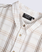 Cove Mens Flannel Shirt - Light Beige