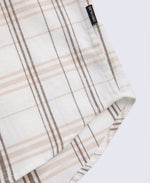 Cove Mens Flannel Shirt - Light Beige