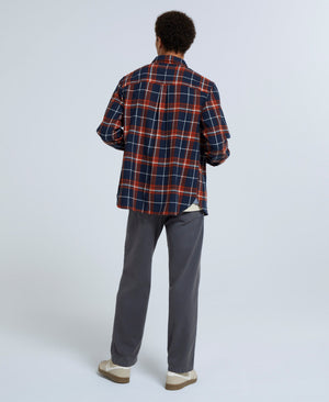 Cove Mens Flannel Shirt - Navy