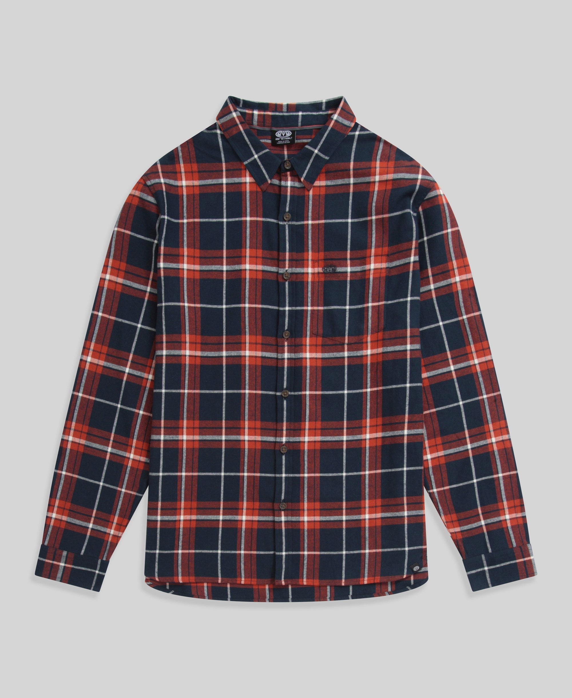 Cove Mens Organic Flannel Shirt - Navy