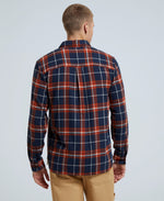 Cove Mens Flannel Shirt - Navy