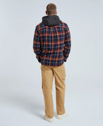 Cove Mens Flannel Shirt - Navy