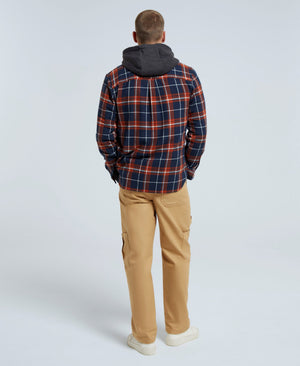 Cove Mens Flannel Shirt - Navy