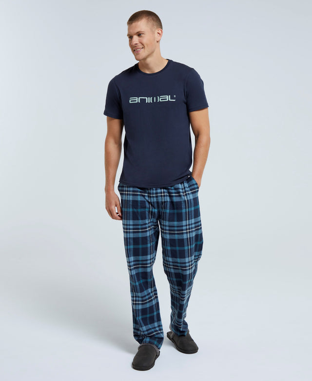 Kickback Mens Organic Pyjama Set - Navy