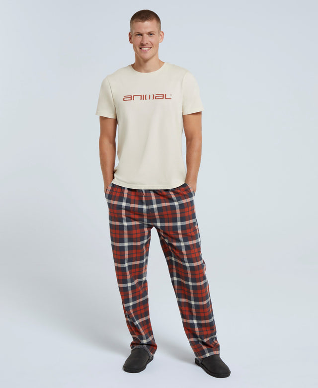 Kickback Mens Organic Pyjama Set - Rust